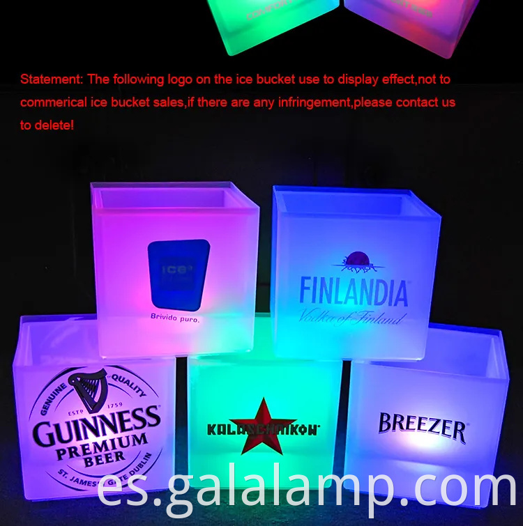 Elegante cubo de hielo liderado de 3.5L para cerveza y vino